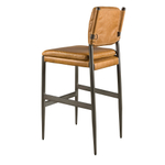 Барный стул 4167 из коричневой кожи