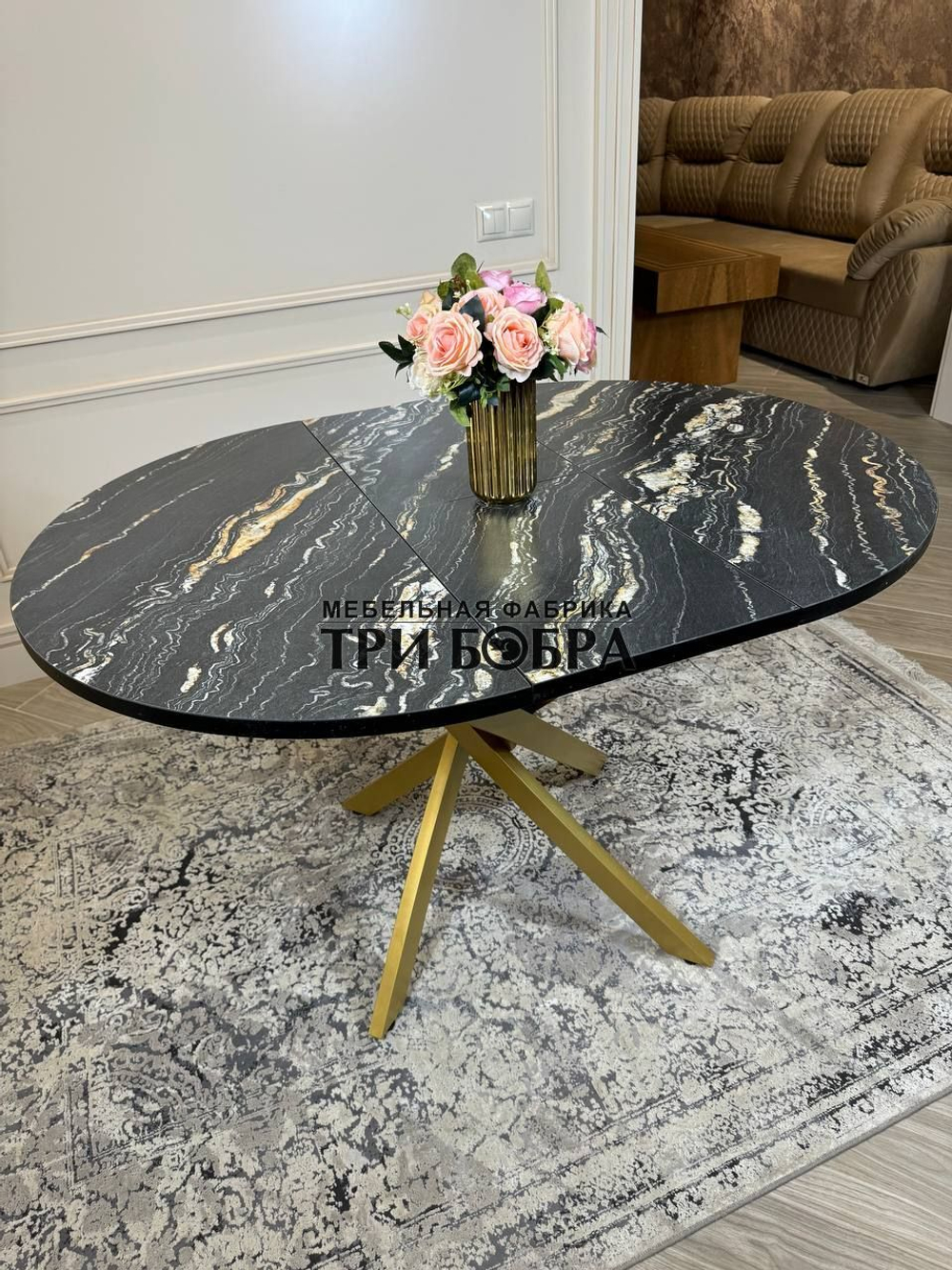 Стол круглый раздвижной "Лофт", луанда