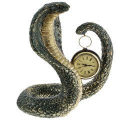 GAEM Фигурка декоративная с часами"Змея" (LR44x1 н/п), L22 W14 H25 см