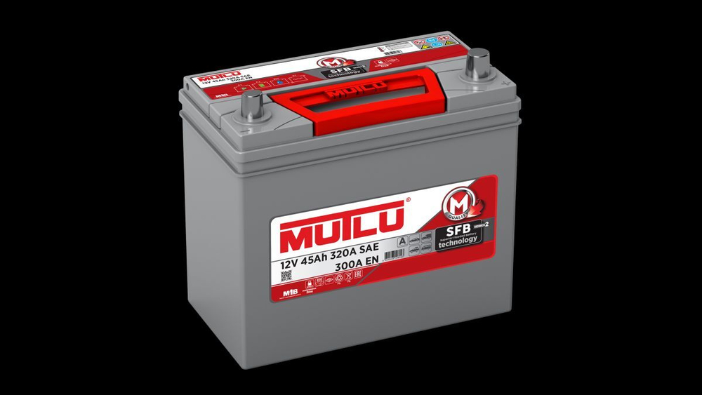 Аккумулятор 6СТ-45 А.ч., о.п., R+, MUTLU JIS TYPE SERIE 2