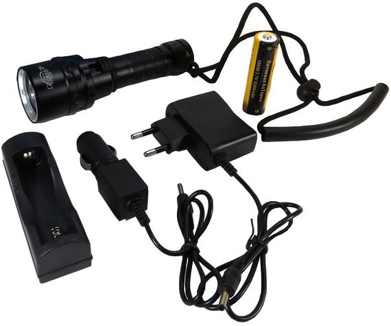 Фонарь подводный Огонь H-618 теплый свет