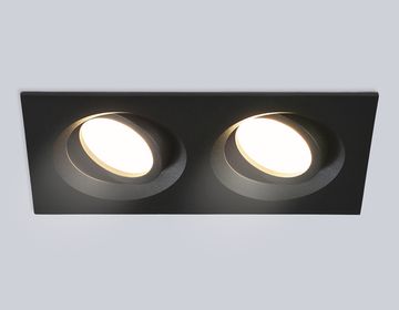 Встраиваемый поворотный точечный светильник 2*GU5.3 TN102746/2 BK черный TECHNO SPOT Standard Tech Ambrella