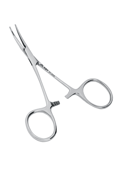 Зажим сосудистый изогнутый