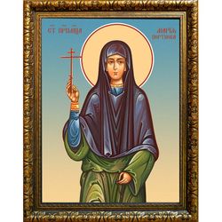 Мария Портнова преподобномученица. Икона на холсте.
