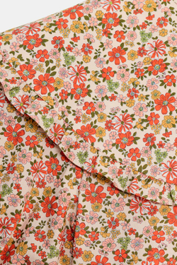 ZARA РУБАШКА С ЦВЕТОЧНЫМ ПРИНТОМ И КРУГЛЫМ ВОРОТНИКОМ, РАЗНОЦВЕТНЫЙ