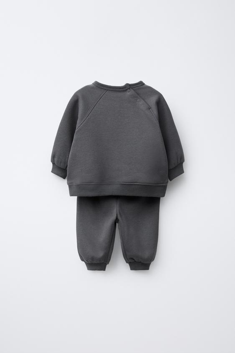 ZARA КОМПЛЕКТ: ТОЛСТОВКА И БРЮКИ-ДЖОГГЕРЫ С ВНУТРЕННИМ НАЧЕСОМ, СВИНЦОВЫЙ