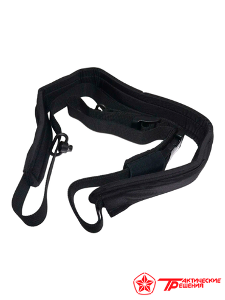 Оружейный ремень Тактические Решения ДОЛГ М3 трёхточечный быстросъёмный (QD). Чёрный