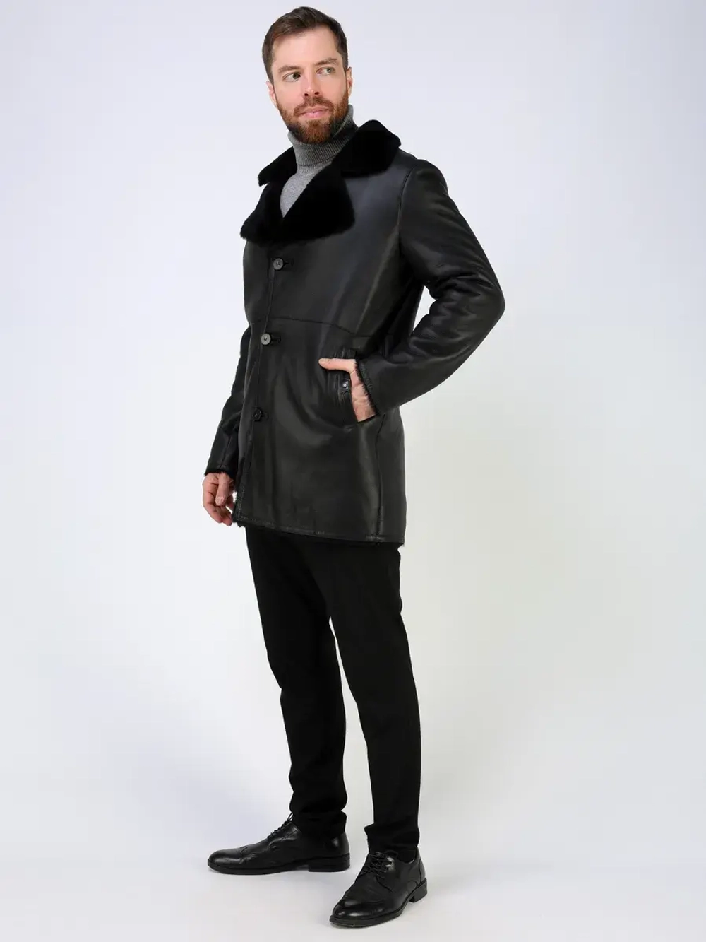 Дубленка зимняя натуральная куртка - пальто