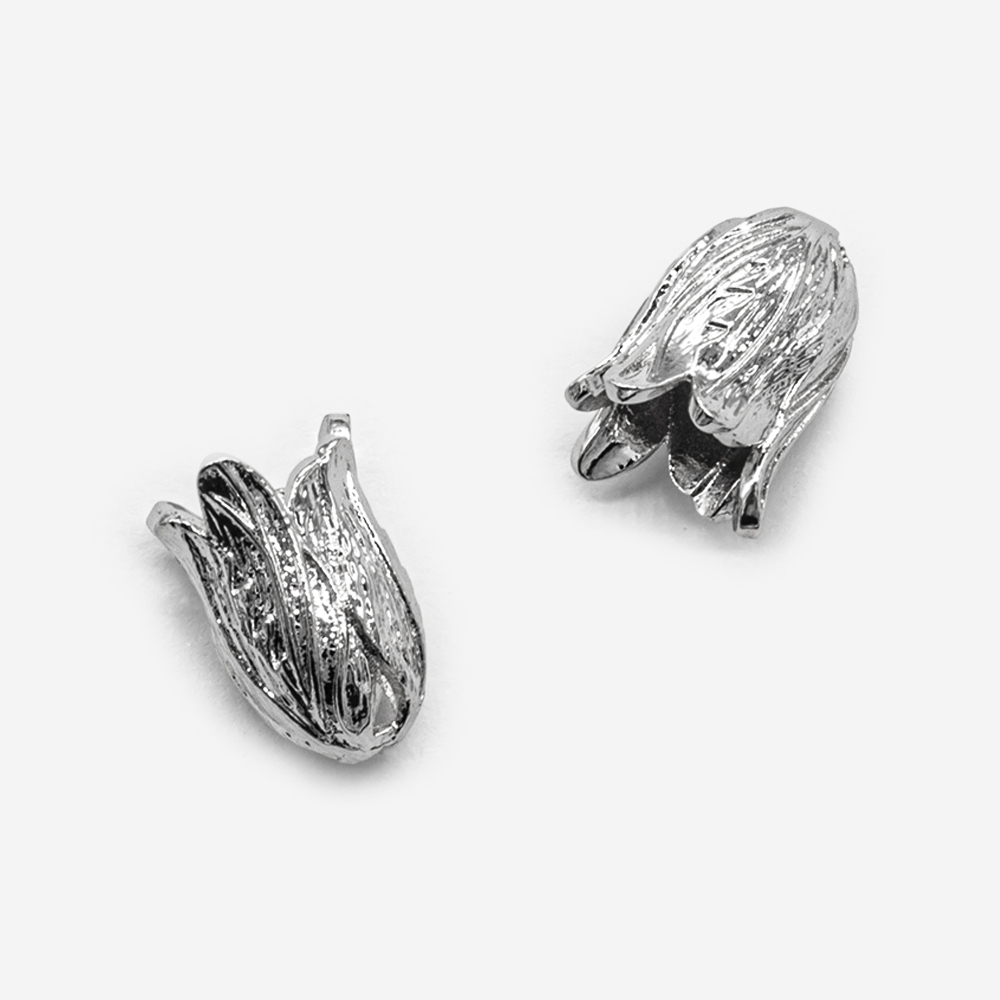 Подвеска с продольным отверстием "Бутон" 16,5*12мм, латунь, родирование