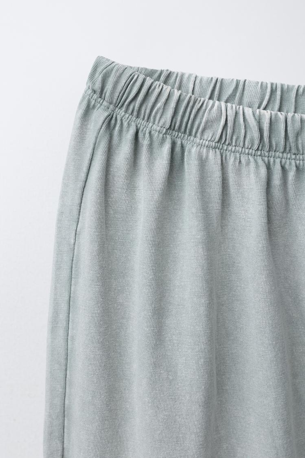 ZARA ПИЖАМА ВАФЕЛЬНАЯ С ВЫШИВКОЙ, СЕРЫЙ