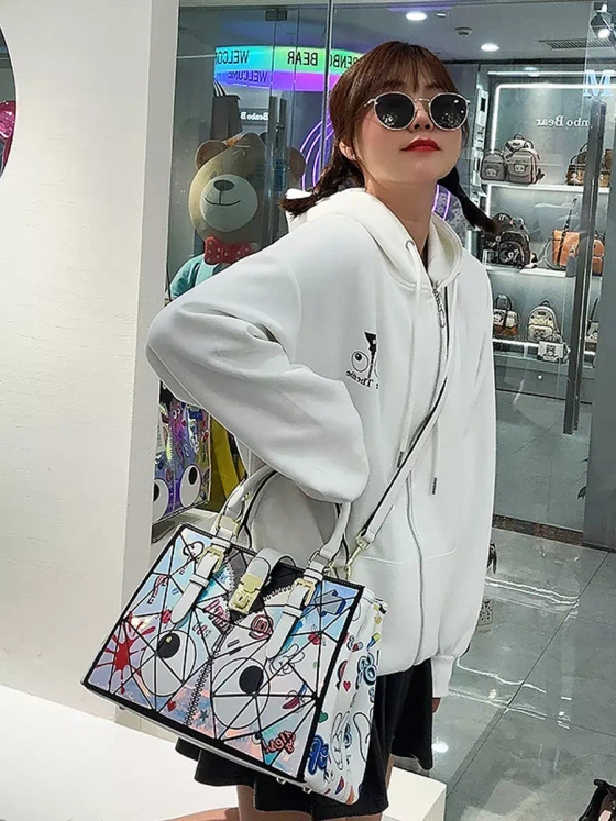 Сумка большая тоут биркин для подростка модная через плечо