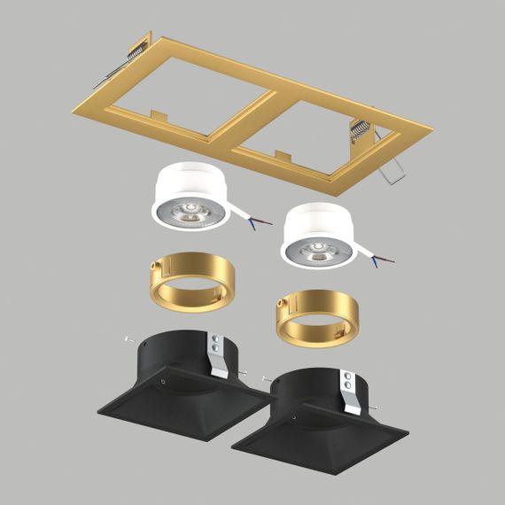 Комплект со светильником Lightstar Domino Quadro (214523+214507+214507+214003+214003) D5230707GMOD