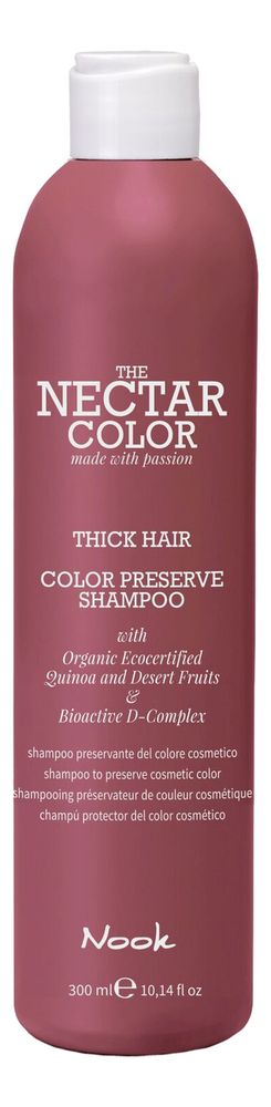 NOOK  Шампунь для ухода за окрашенными плотными волосами -Color Preserve Shampoo  /Thick Hair to preserve cosmetic color  ,300 мл
