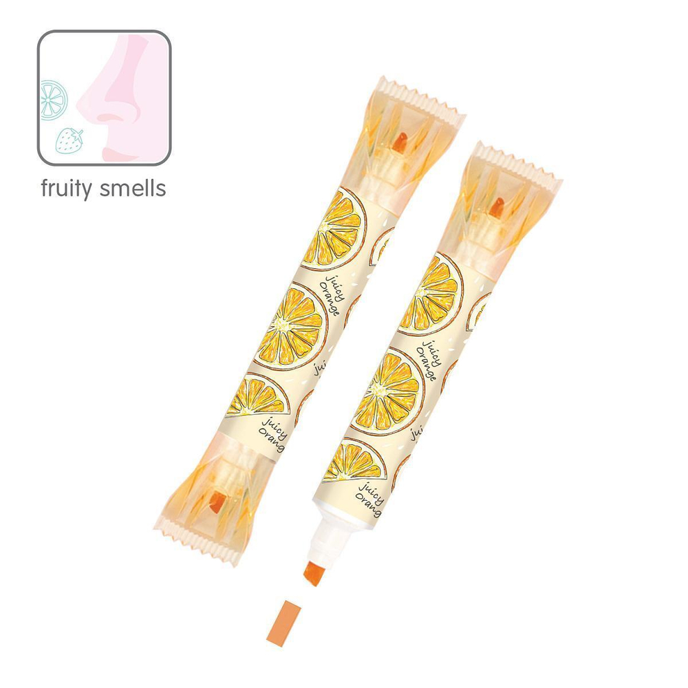 Текстовыделитель оранжевый с запахом апельсина "Tutti Frutti" (Bruno Visconti)