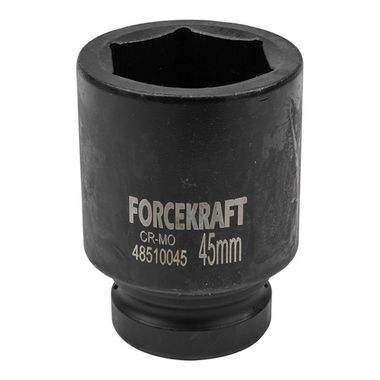 Головка ударная глубокая 1'', 45мм (6гр) FORCEKRAFT FK-48510045