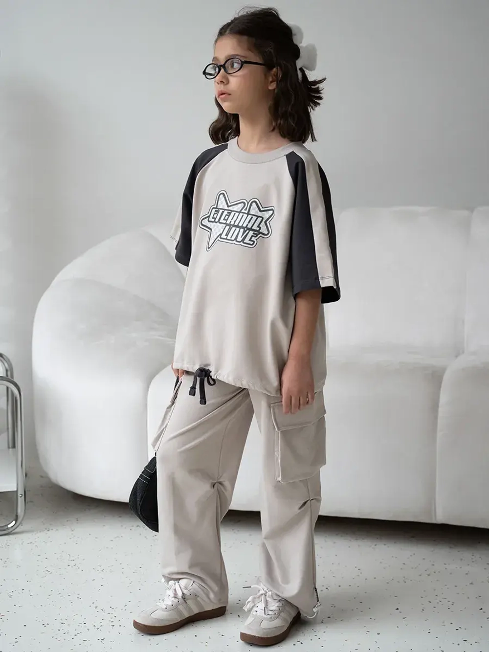 Костюм для девочки, футболка и штаны