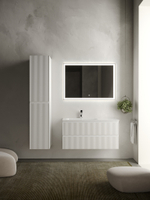 Тумба с раковиной Sancos Snob R 100 см SNR100LW левая, bianco