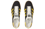 Adidas originals x GUCCI Gucci Gazelle low-cut lace-up fashion sneakers men's black and yellow