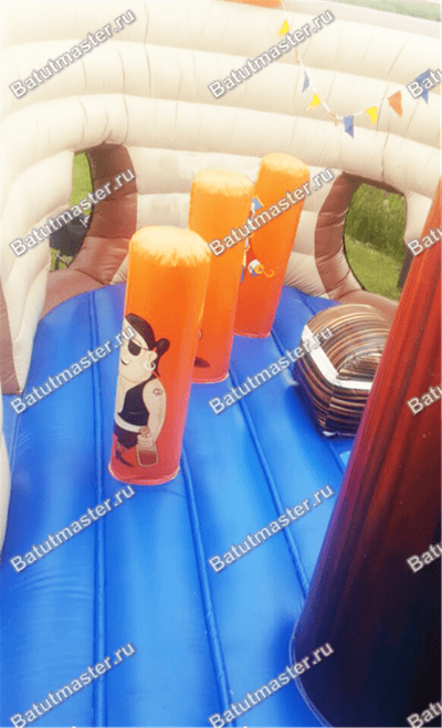 Коммерческий надувной батут "Корабль с осьминогом" 10*5*7 м