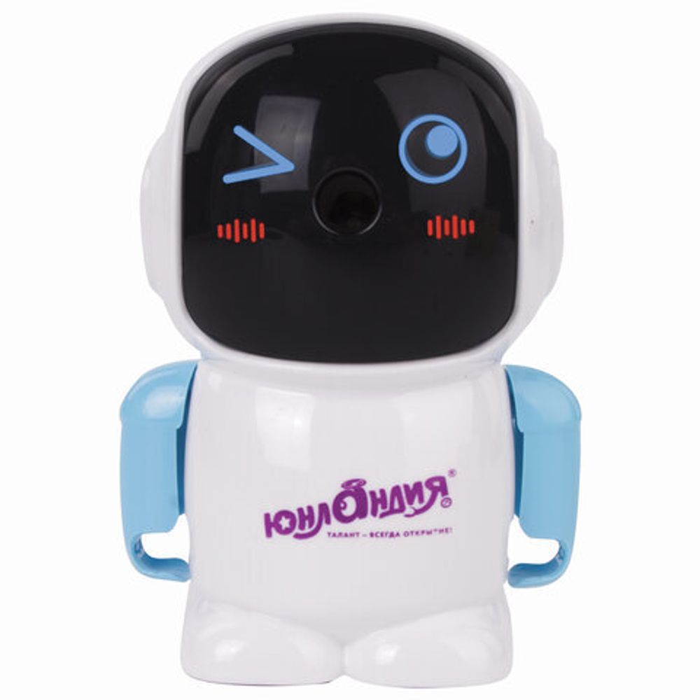 Точилка механическая ЮНЛАНДИЯ "Юнландик в Космосе", корпус белый с голубым, 228486