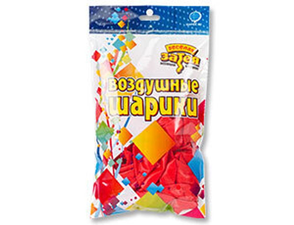 Шар (12"/30 см) Металлик Red 50 шт.
