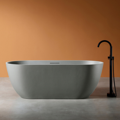 Ванна из искусственного камня ABBER Frankfurt AM9941MLG светло-серая матовая  170x75 см