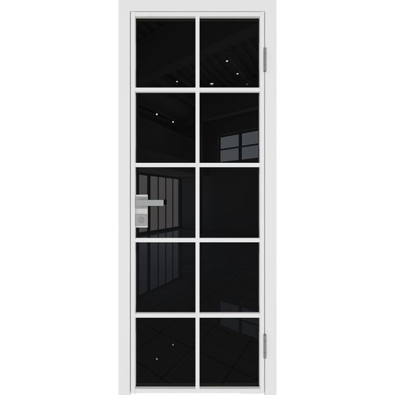 Алюминиевая дверь 4AG вайт остеклённая