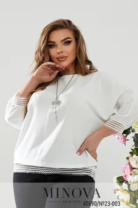 Блуза 23-003-Молочный Minova