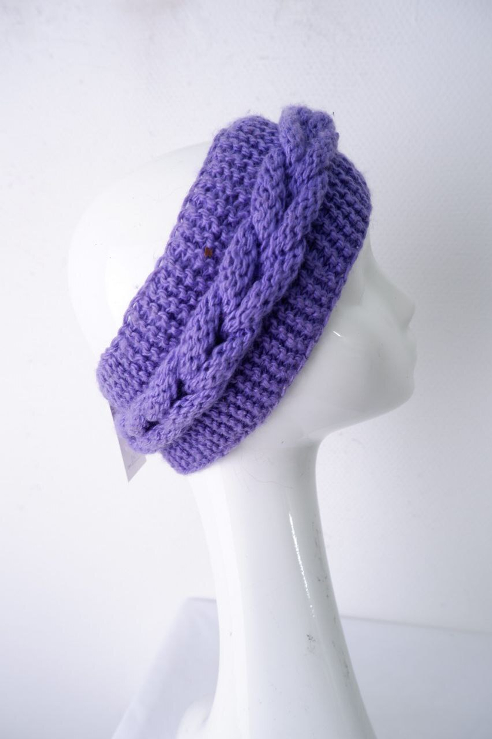 Повязка на голову вязаная