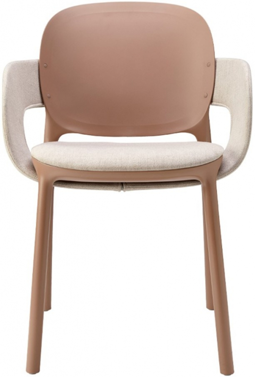 Кресло пластиковое с обивкой Scab Design Hug, карамельный