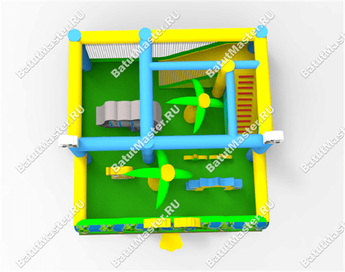 Коммерческий надувной батут "Законы джунглей макси"