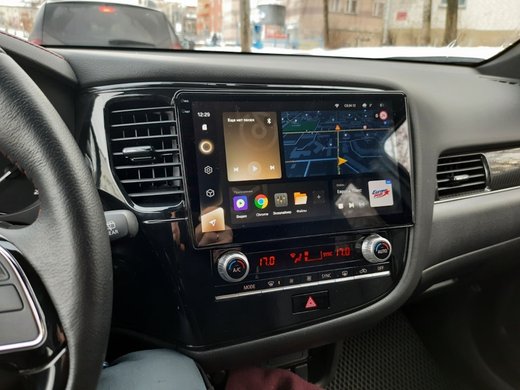 Магнитола Mitsubishi Outlander 3 2012-2022 (левый руль) - FarCar XXL1006M монитор 9.5" 2K QLED на Android 14, TS20, 8+256Гб, CarPlay, 4G SIM-слот
