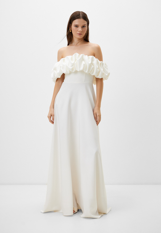 Свадебное платье с буфом