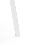 Стол деревянный Woodville Тринити Лофт 120х80х75 25 мм бетон, белый матовый, ножки белые