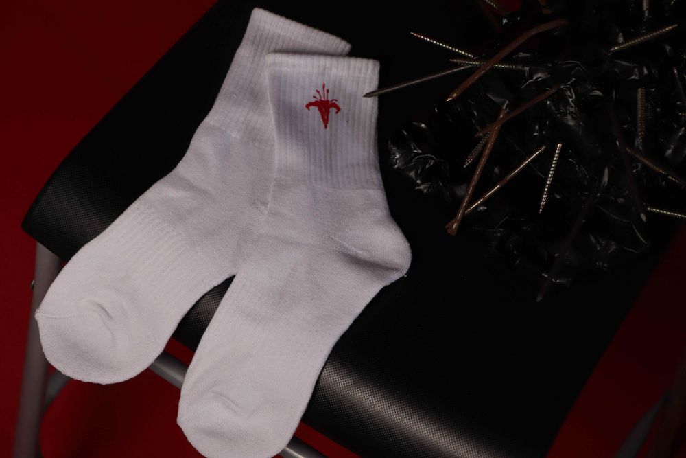 Носки Нетак «Лилии» Белые