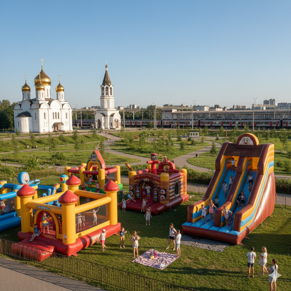 Батут купить в Щёлково — Надувные аттракционы БатутМастер