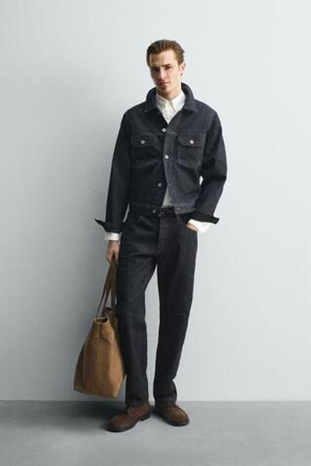 ZARA ДЖИНСЫ STRAIGHT FIT LIMITED EDITION, СИНИЙ