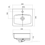 Раковина Santek Нео 40 отверстие под смеситель 1WH302183