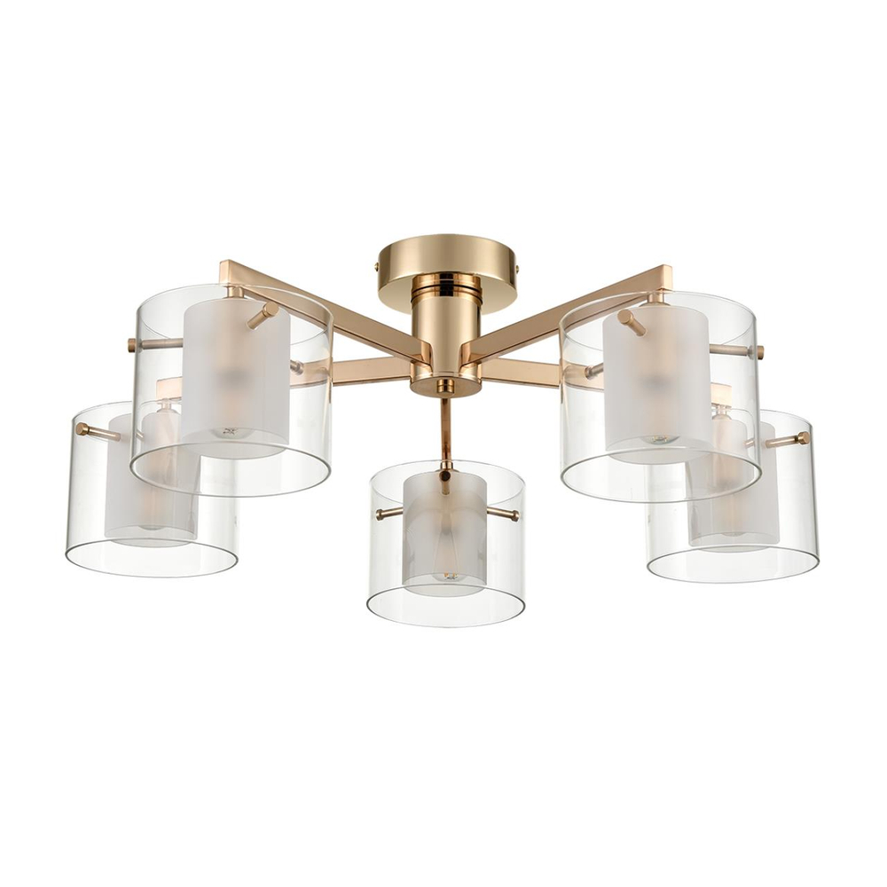 6587/5C MODERNI LN26 133 золото/прозрачный, металл/стекло Люстра потолочная E14 5*40W 220V VERDI