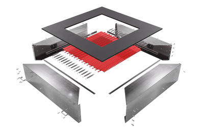 Встраиваемый детский батут для площадок - квадрат - 180