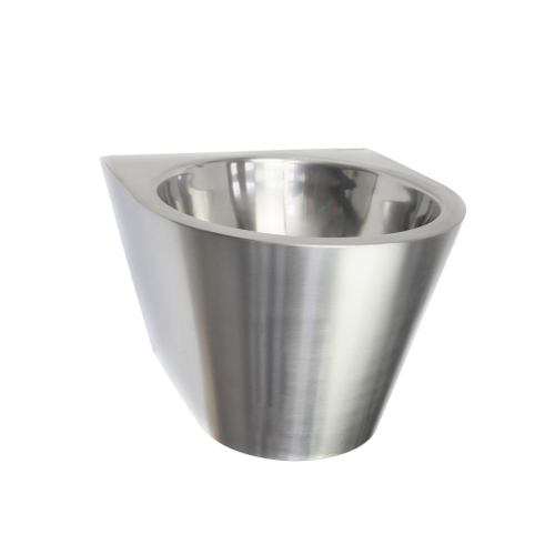 Раковина настенная круглая нерж. сталь NOFER 13036.C.S матовый