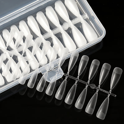 Типсы гелевые глянцевые 240 шт (балерина)