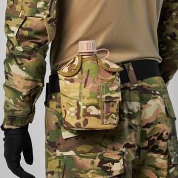 Фляжка с котелком 1л, multicam