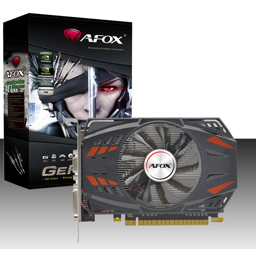 Видеокарта AFOX NVIDIA GeForce GT740, 4Гб GDDR5, 128 бит, Retail, PCIe3.0, 1xFAN, 2-SLOT, 65Вт, VGA, HDMI, DVI (AF740-4096D5H3-V3)