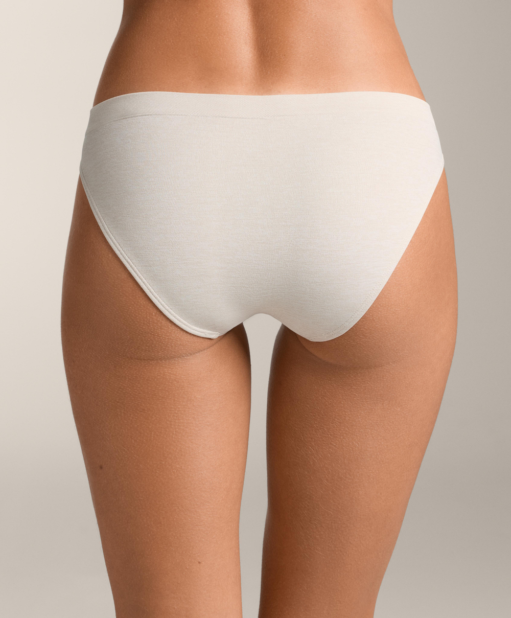 OYSHO Набор из 5 бесшовных классических трусов, бежевый меланж