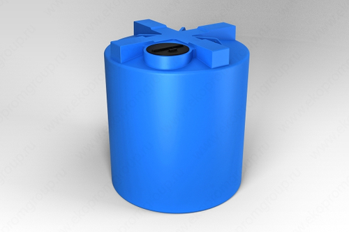 Ёмкость пластиковая пищевая ЭкоПром T 1.2 10000 л. вертикальная усиленная под плотность до 1.2 г/см3 (231x231x263см;синий) - арт.555310