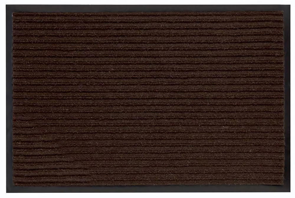 Коврик придверный влаговпитывающий на резиновой основе 400*600*5 мм, цвет КОРИЧНЕВЫЙ
