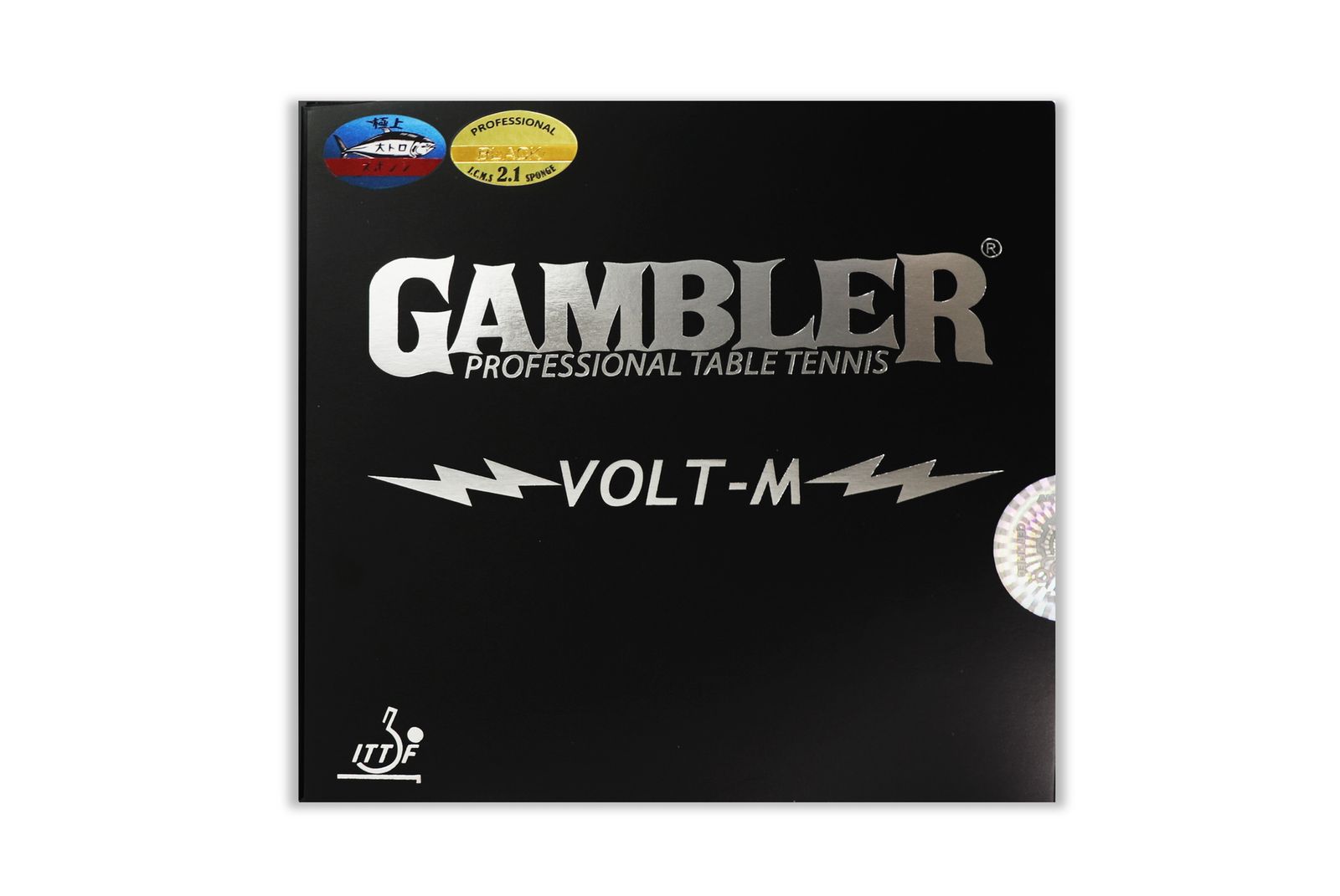 Накладка для ракетки GAMBLER VOLT M 2.1MM BLACK фото №1