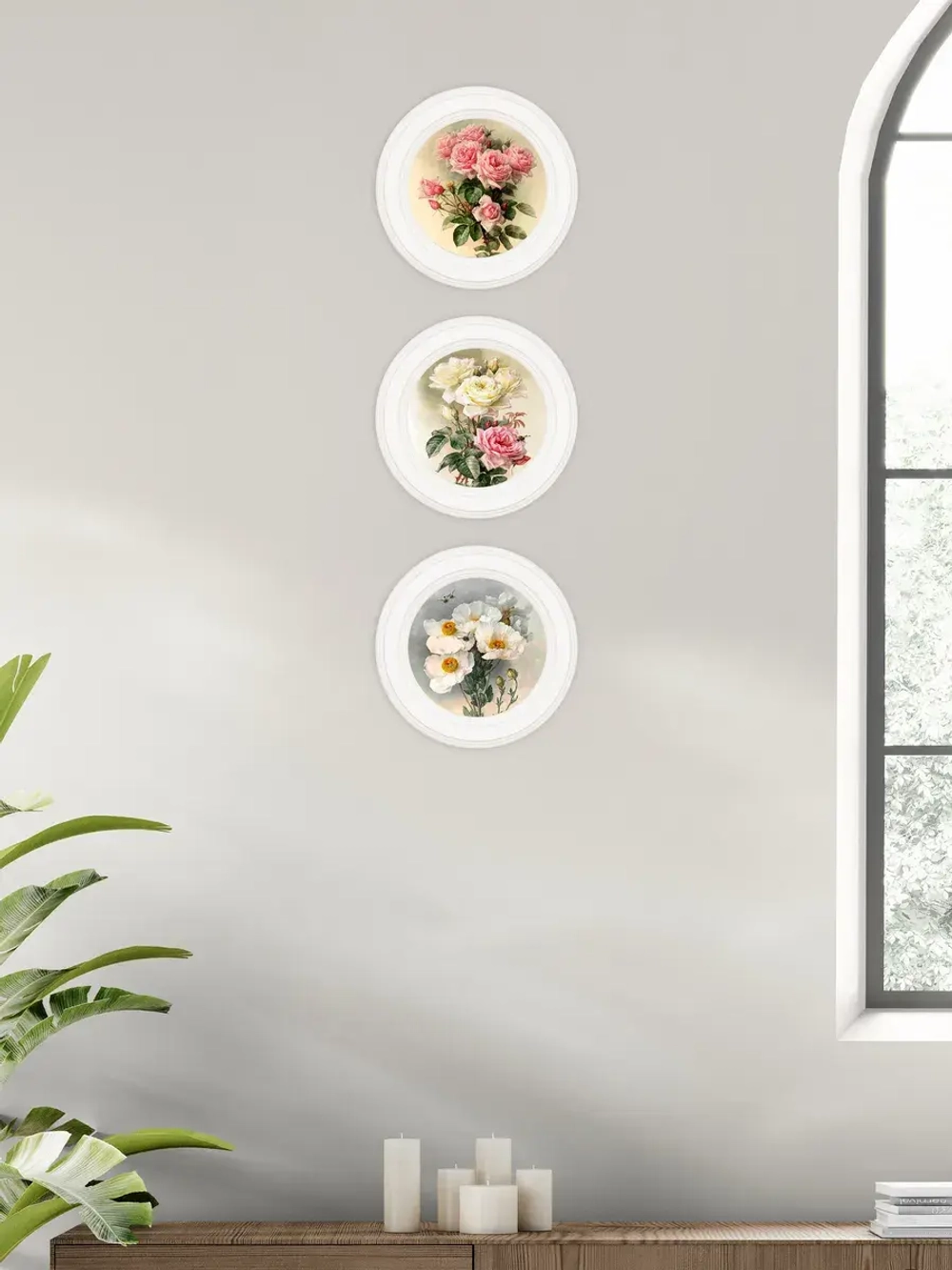 Картины на стену интерьерные на холсте 3 шт. 17.5 см