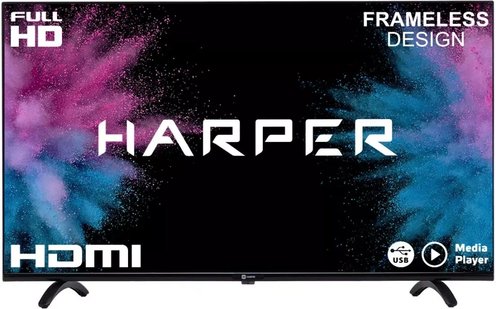Телевизор 40" Harper 40F721T черный